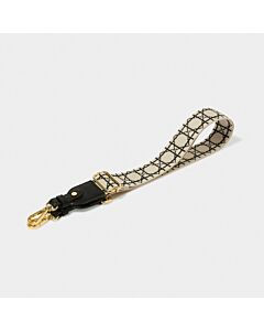 Katie Loxton Canvas Bag Strap Black & White Geometric Line